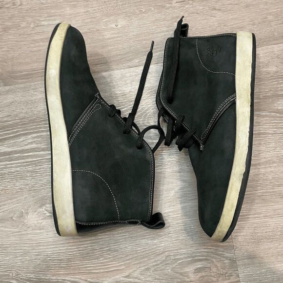 Timberland Men's Black Leather Yele Haiti Earthkeeper Lace-Up Ankle Boots SZ 10 - Picture 2 of 9
